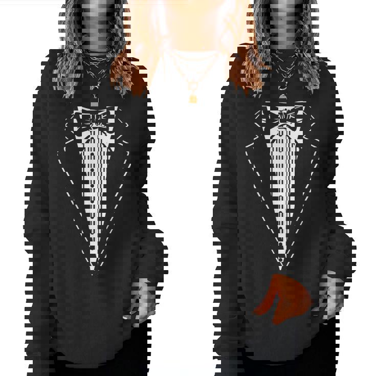 スーツ、プリント、蝶ネクタイ、タキシード、ベスト、男性子供女性 レディーススウェットシャツ