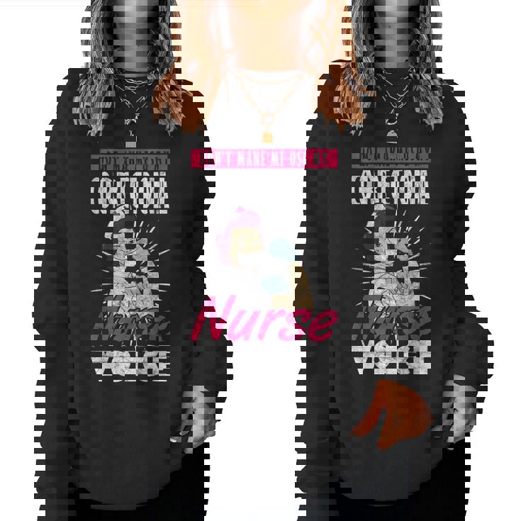 矯正看護師 刑務所看護 Use My Correctional Nurseoice レディーススウェットシャツ