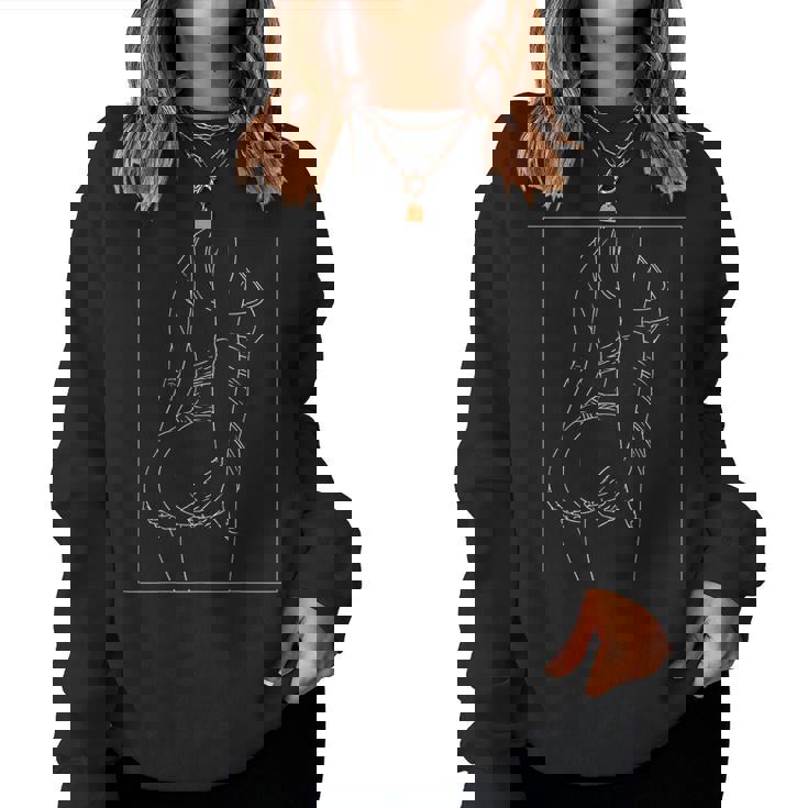 素敵なお尻、お尻、お尻、ビキニ姿のセクシーな女の子 レディーススウェットシャツ