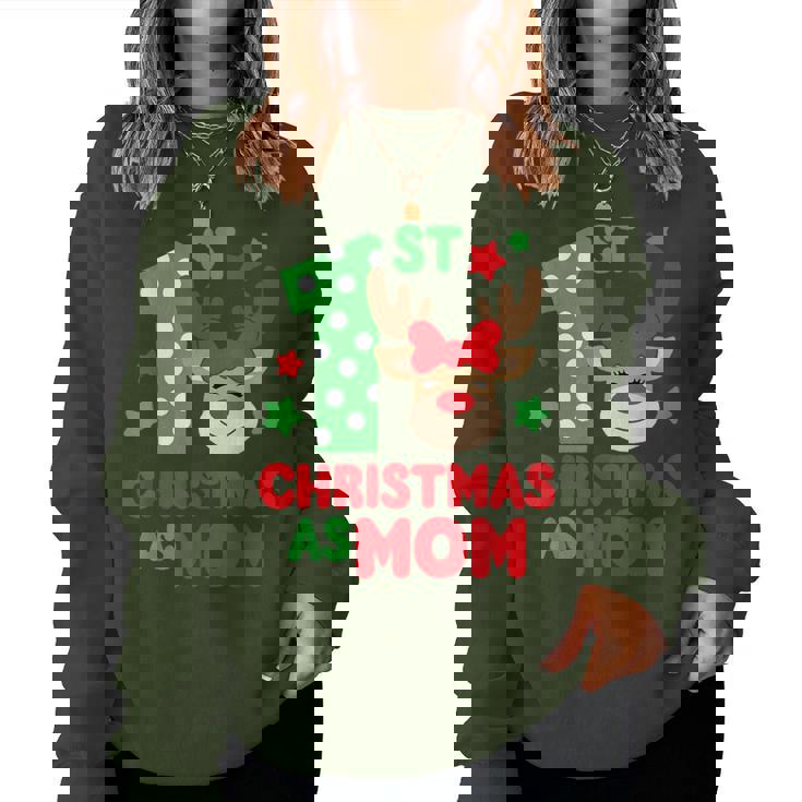 First Christmas As Mom Matching Family 1St Christmas Family Women Sweatshirt First Christmas As Mom Matching Family 1St Christmas Family Women Sweatshirt