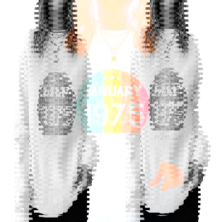 1975年1月以来絶対に素晴らしい男性と女性の誕生日。 レディーススウェットシャツ