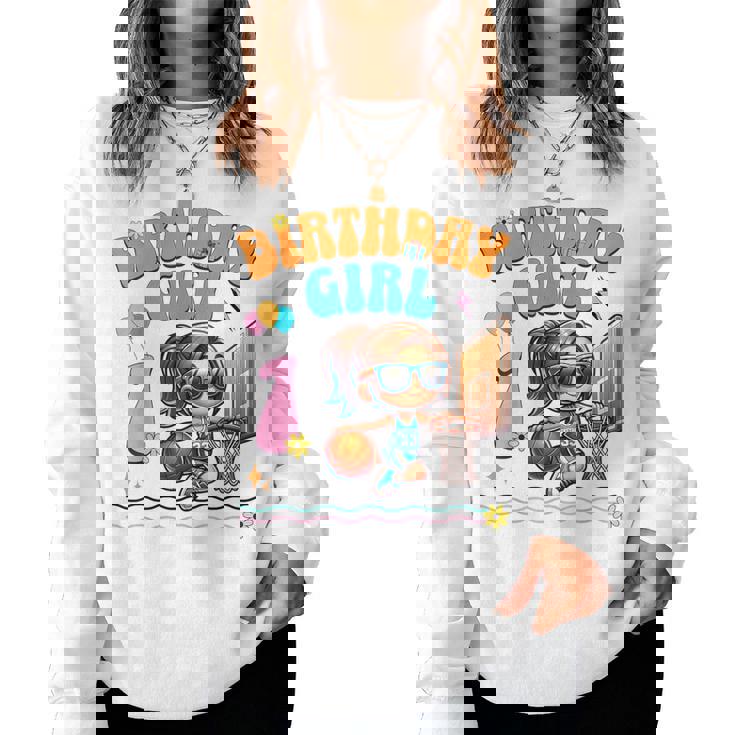 1歳の誕生日 バスケットボール 1歳 女の子 バスケットボール フープ ダンキング レディーススウェットシャツ