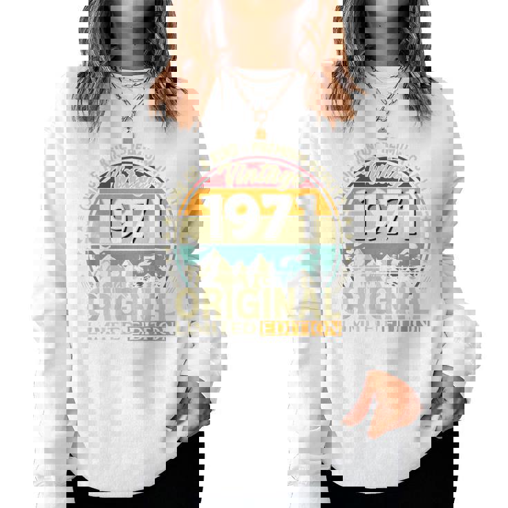 55歳 誕生日 男性女性intage 1971年1971年生まれ レトロデザインブランド レディーススウェットシャツ