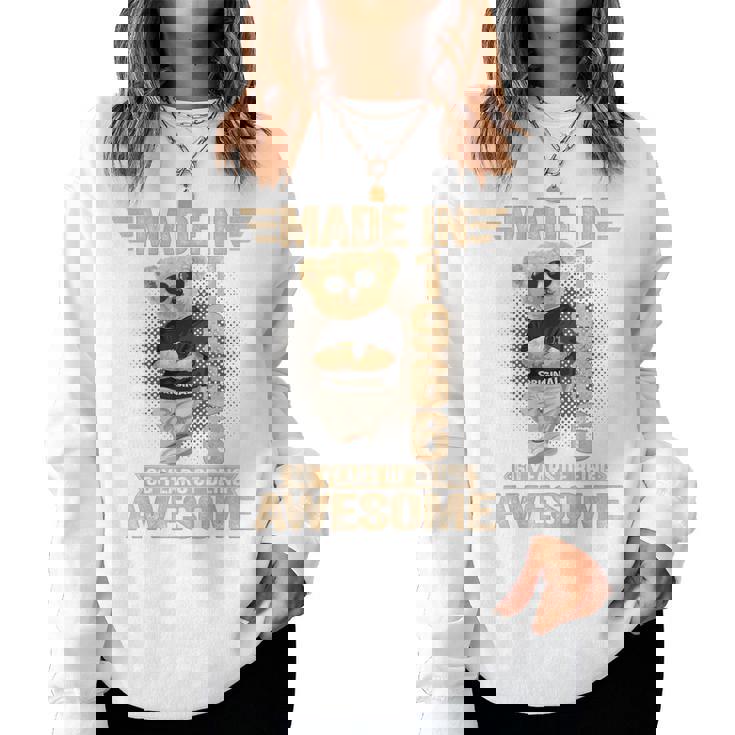 60歳 Made In 1966 テディベア 60歳 誕生日 男性 女性 レディーススウェットシャツ