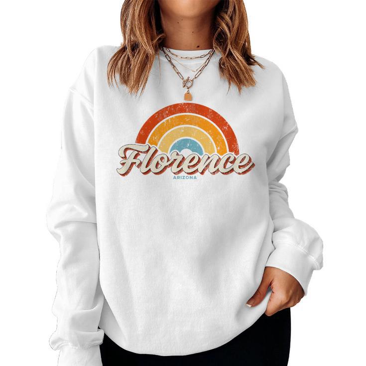 Florence Arizona Azintage Rainbow Rétro Années 70 Sweat-shirt pour femme