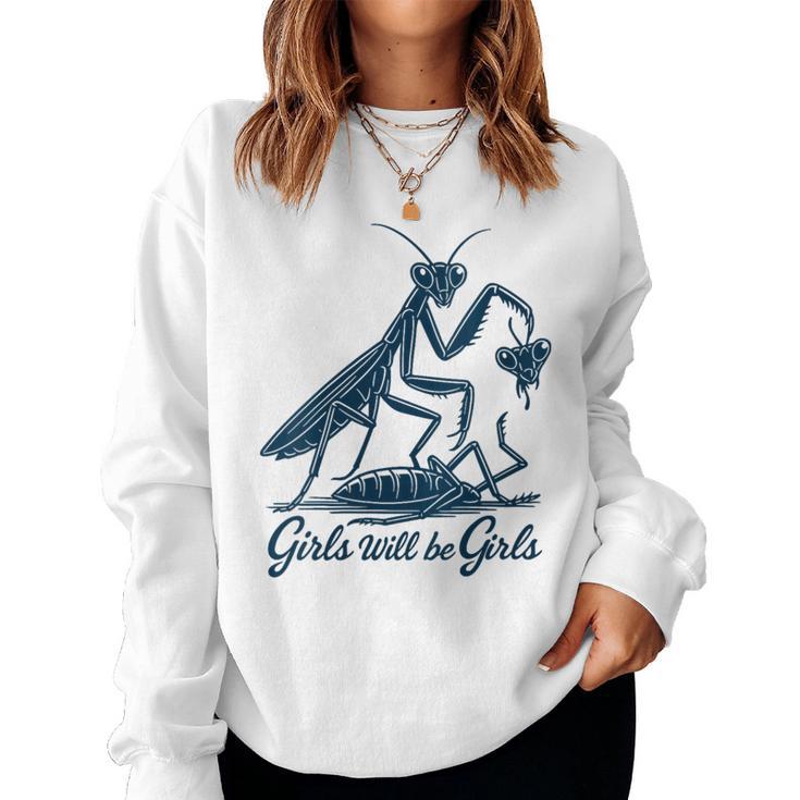 Girl Will Be Girls Praying Mantis Women Hoodie - Thegiftio UK