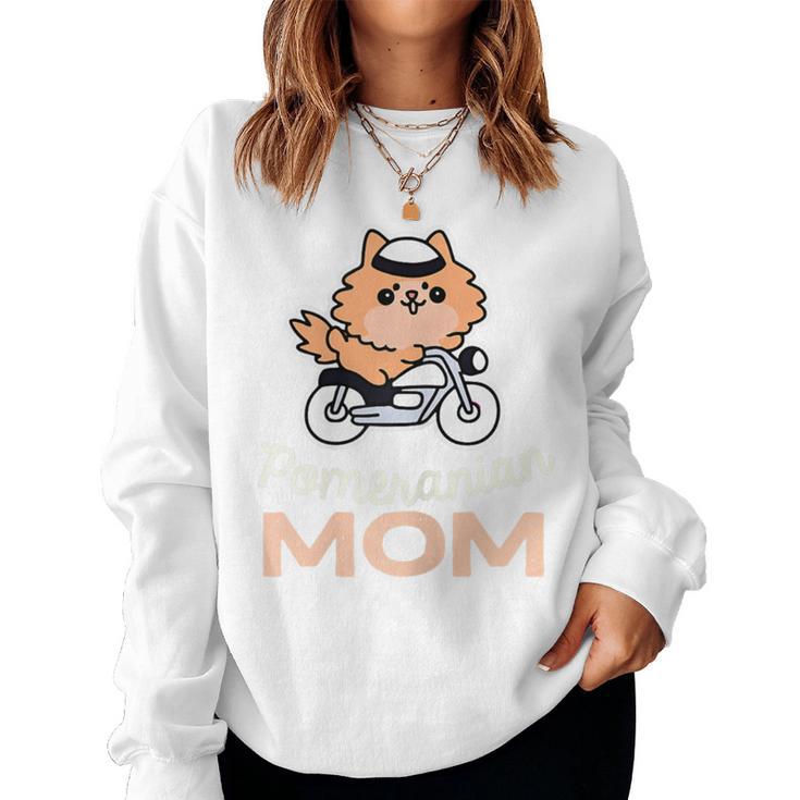 Pomerania Mamma Cane Proprietario Retrò Cane Madre Women Sweatshirt