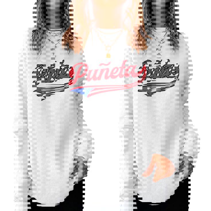 Puñeta プエルトリコ プエルトリコ 国旗 面白い 男性 女性 言葉 レディーススウェットシャツ