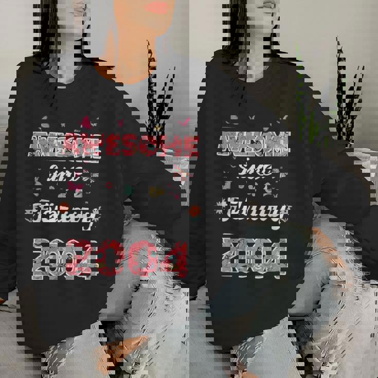 2004年2月から素晴らしい花、2004年2月の誕生日。 レディーススウェットシャツ 彼女への贈り物