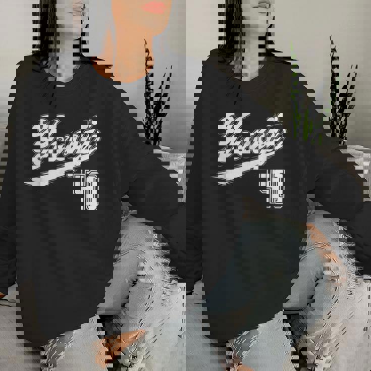 40 歳 誕生日 四十路 祝い 40歳 40才 お祝い 男性 女性 アラフォー 父 母 野球 ユニフォーム レディーススウェットシャツ 彼女への贈り物