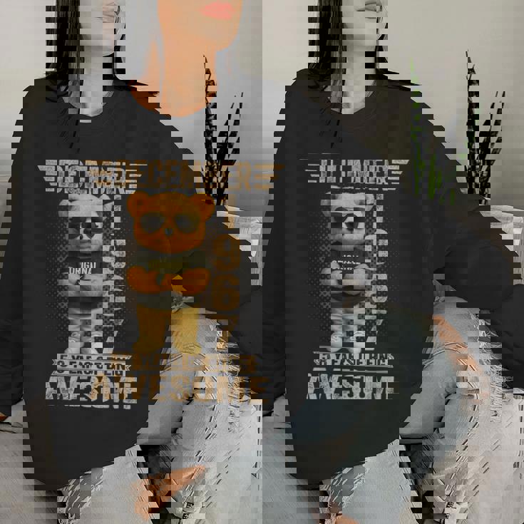 58歳 1967年12月 テディベア 58歳 誕生日 男性 女性 レディーススウェットシャツ 彼女への贈り物