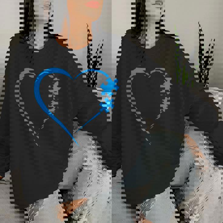 Autism Autism Awareness Autism Mom Love レディーススウェットシャツ 彼女への贈り物