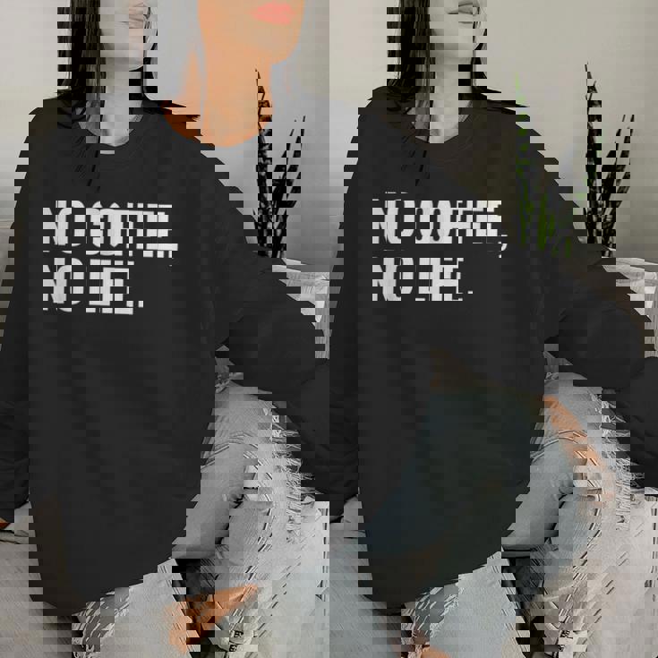 Emergency No Coffee No Life Missing Java 警告サイン レディーススウェットシャツ 彼女への贈り物