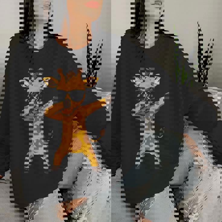 Giraffe Boys Animal Print Giraffe Print レディーススウェットシャツ 彼女への贈り物