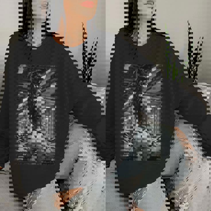 Hot Girl On 男性用 セクシー ブーティー ガール カーショー 1 Bw レディーススウェットシャツ 彼女への贈り物