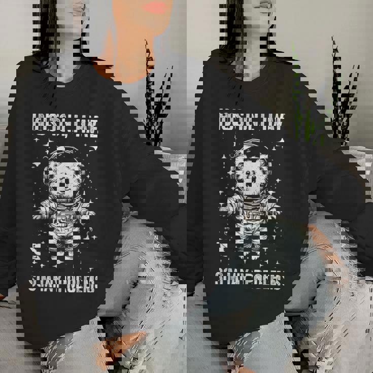 Koala Dad Mompace ヒューストン問題コアラ レディーススウェットシャツ 彼女への贈り物