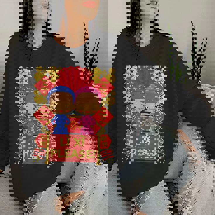 Li Xi Please 男の子&女の子 キッズ- ベトナム旧正月 レディーススウェットシャツ 彼女への贈り物