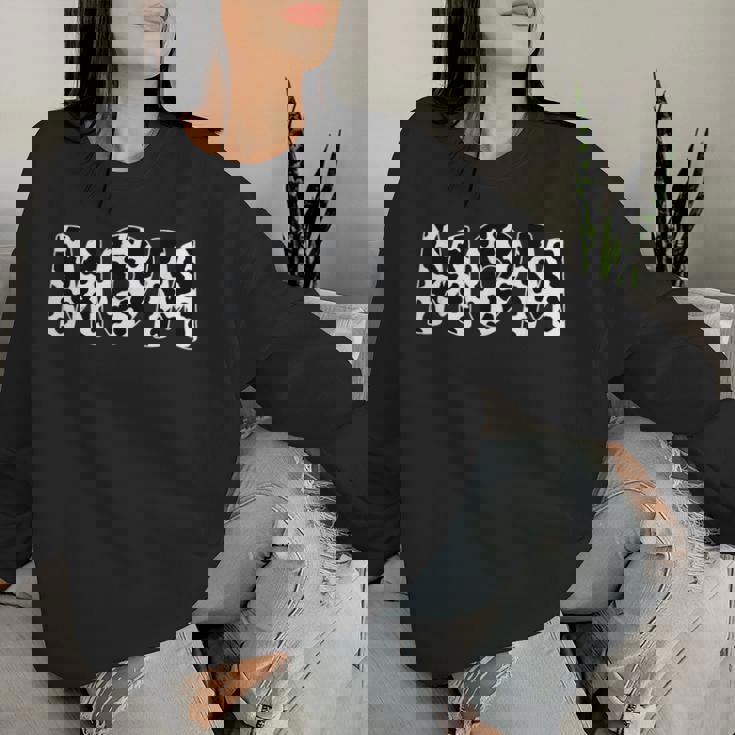 Mom 牛柄 牛柄 母の日 レディーススウェットシャツ 彼女への贈り物