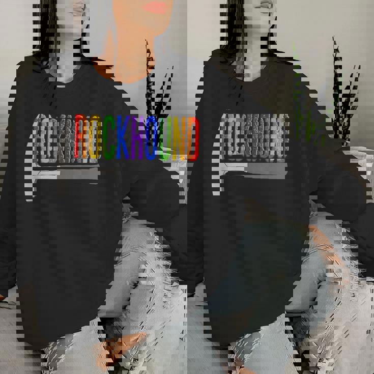 Rainbow Rockhound ロックピック 地質学ハンマー ロックハウンディング レディーススウェットシャツ 彼女への贈り物