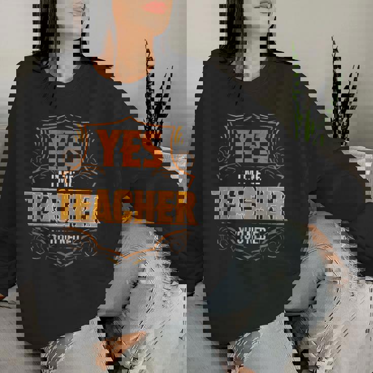 Retro Profession I'm The Teacher レディーススウェットシャツ 彼女への贈り物