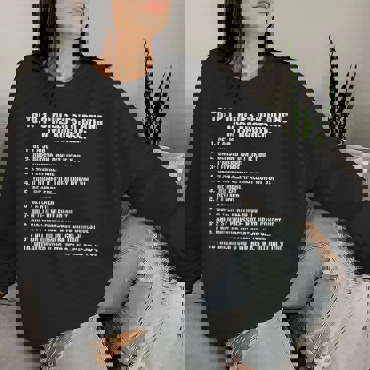 Rules For Dating My Daughter Dad ギフト レディーススウェットシャツ 彼女への贈り物