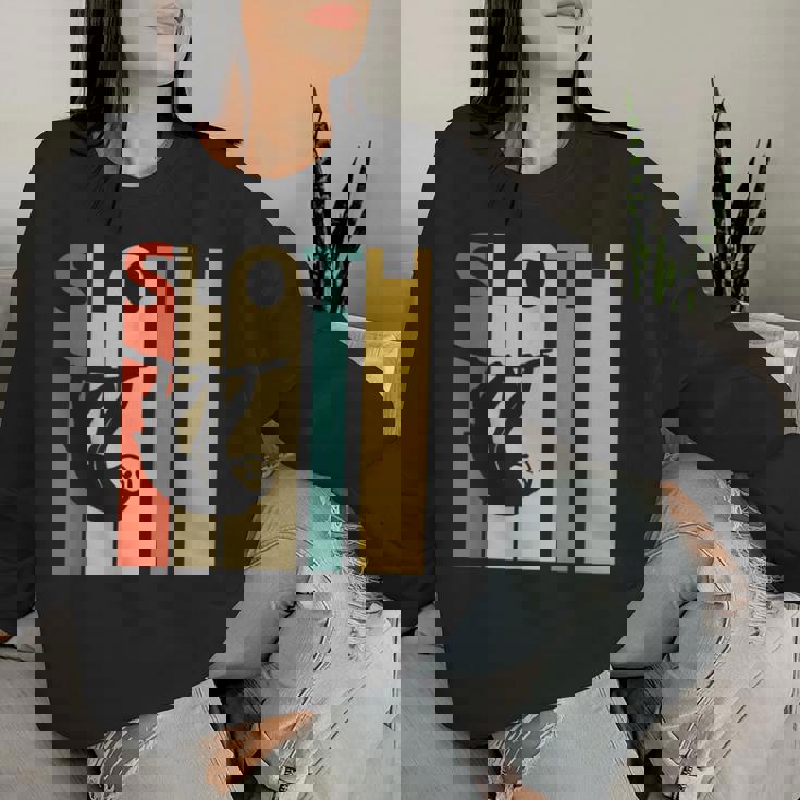 Sloth ナマケモノ 動物 レディーススウェットシャツ 彼女への贈り物