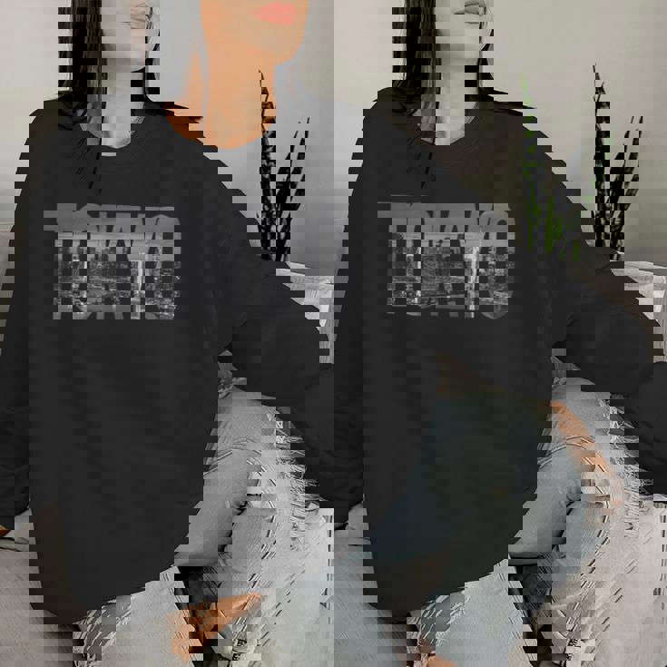 Tokyokyline Rainbow Bridge Tokyo Tower レディーススウェットシャツ 彼女への贈り物