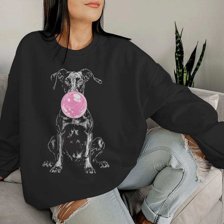 Vintage Dobermann Cheoffia Bolla Cane Papà Mamma Proprietario Women Sweatshirt Regalos para ella