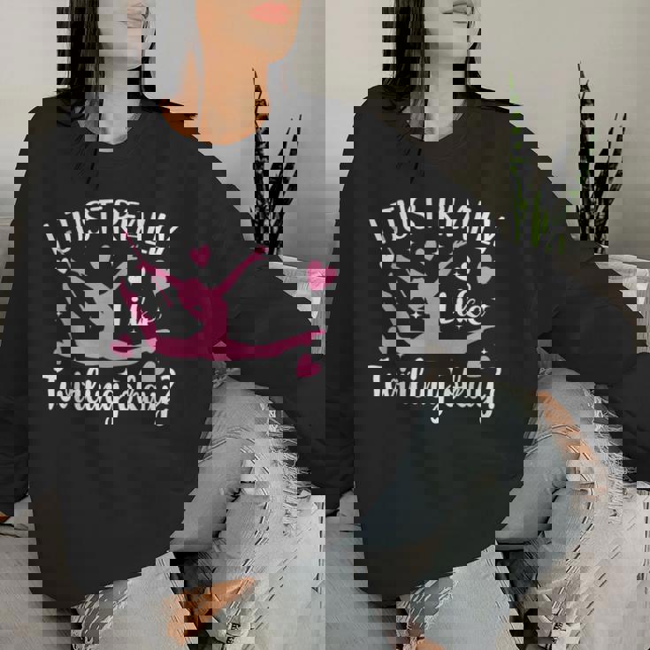 かわいい女の子向けトワラー バトントワリング レディーススウェットシャツ 彼女への贈り物