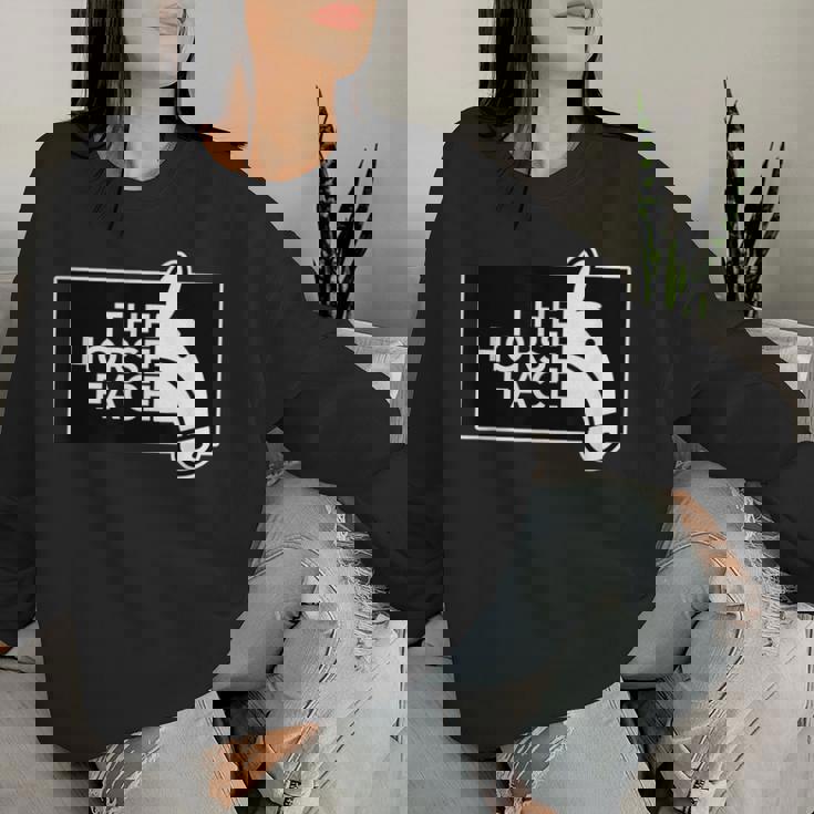 ザ・ホース・フェイス The Horse Face 午年 馬【十二支 干支】2026年 ブランド パロディ レディーススウェットシャツ 彼女への贈り物