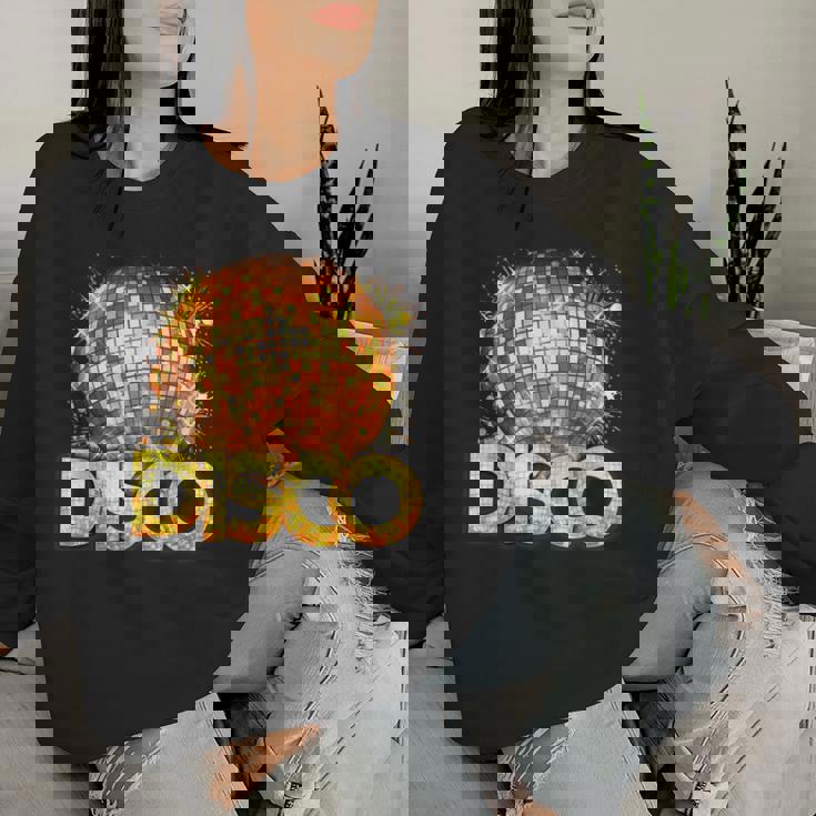 ディスコフィーバーコスチューム女性男性-ダンステーマパーティー用品 レディーススウェットシャツ 彼女への贈り物