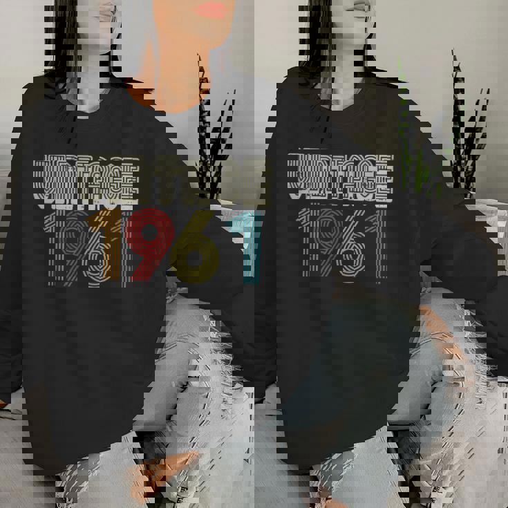 ヴィンテージ 1961年 レトロ 60歳 60歳 誕生日プレゼント 男性 女性 レディーススウェットシャツ 彼女への贈り物