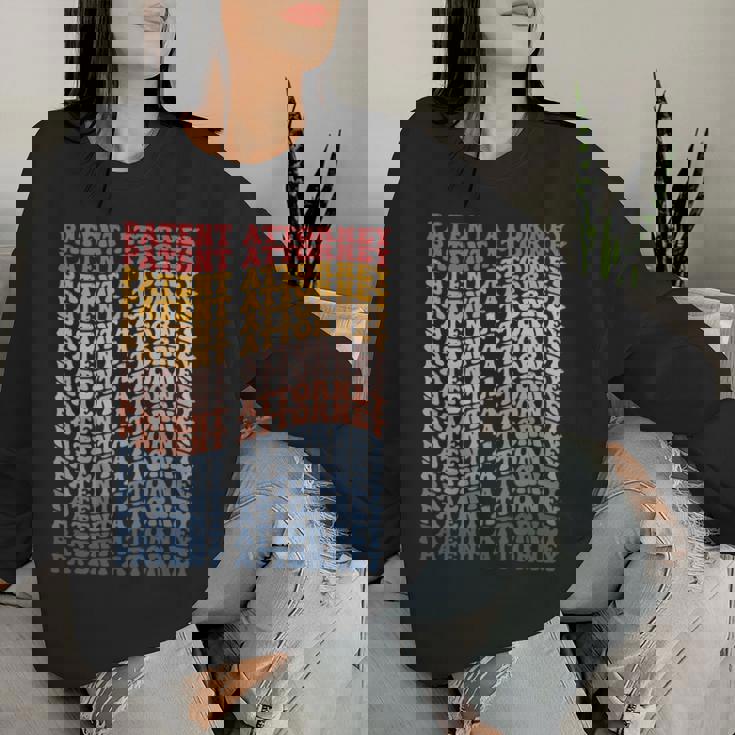 特許弁理士 Groovy レトロ 長袖tシャツ レディーススウェットシャツ 彼女への贈り物