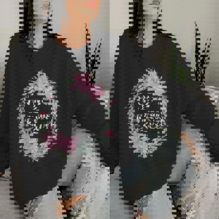 花柄 92歳 誕生日 男性 女性 92歳 誕生日 レディーススウェットシャツ 彼女への贈り物