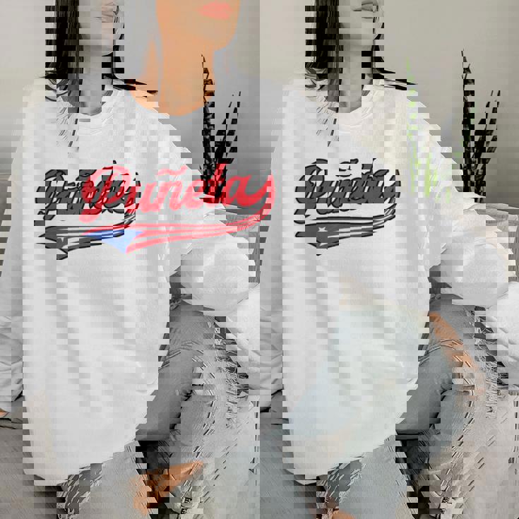 Puñeta プエルトリコ プエルトリコ 国旗 面白い 男性 女性 言葉 レディーススウェットシャツ 彼女への贈り物