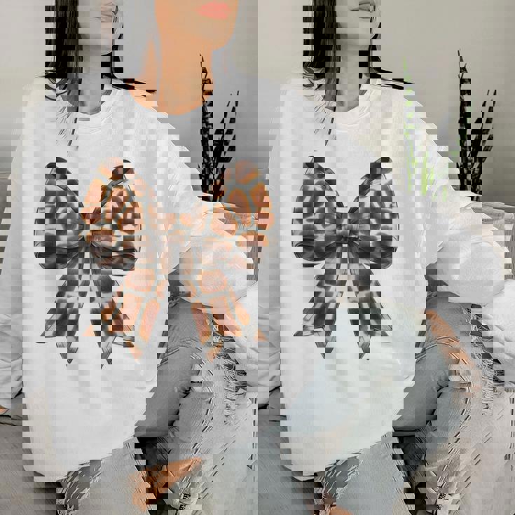 コケット リボン キリン プリント 女の子 ママ 母の日 レディーススウェットシャツ 彼女への贈り物