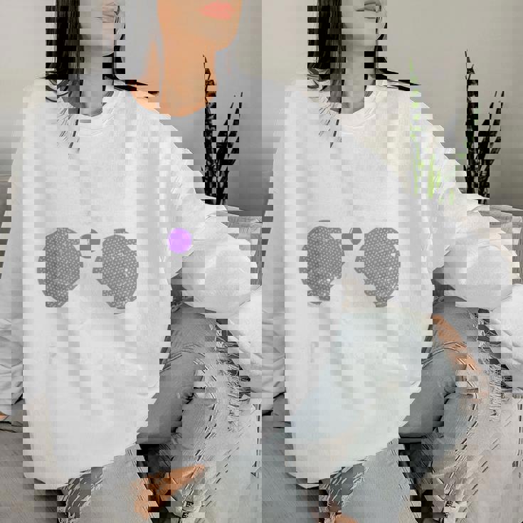 喜寿祝い 卓球好き ピンポン好き 父 男性 女性 77歳 喜寿 お祝い 喜寿モードオン 回転は終わらない レディーススウェットシャツ 彼女への贈り物