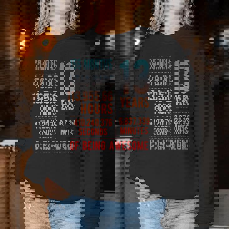 13歳の誕生日 男の子・女の子 面白い 13歳 レディーススウェットシャツ 面白い贈り物