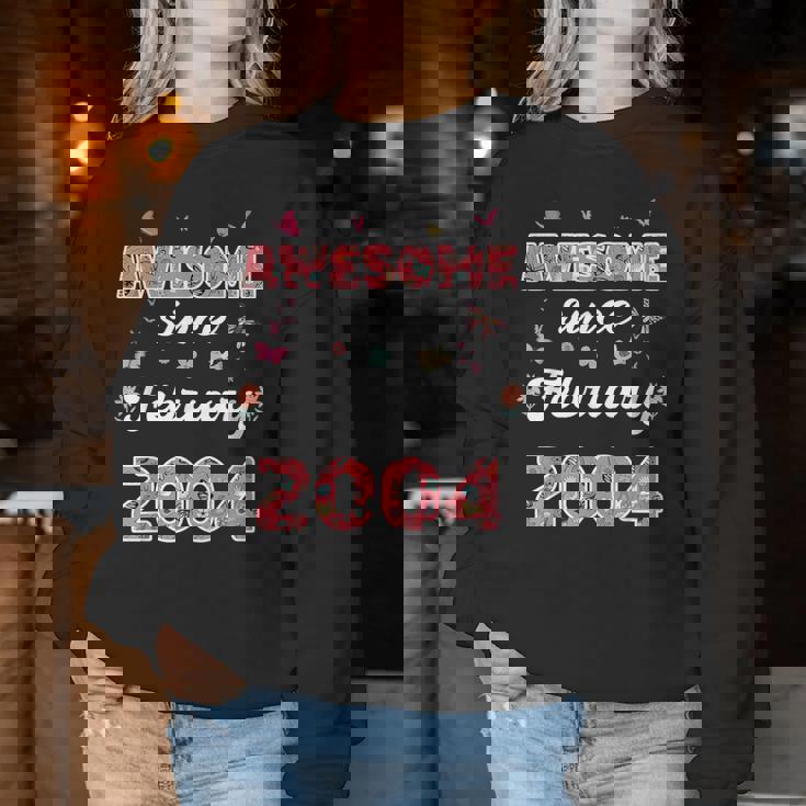 2004年2月から素晴らしい花、2004年2月の誕生日。 レディーススウェットシャツ 面白い贈り物