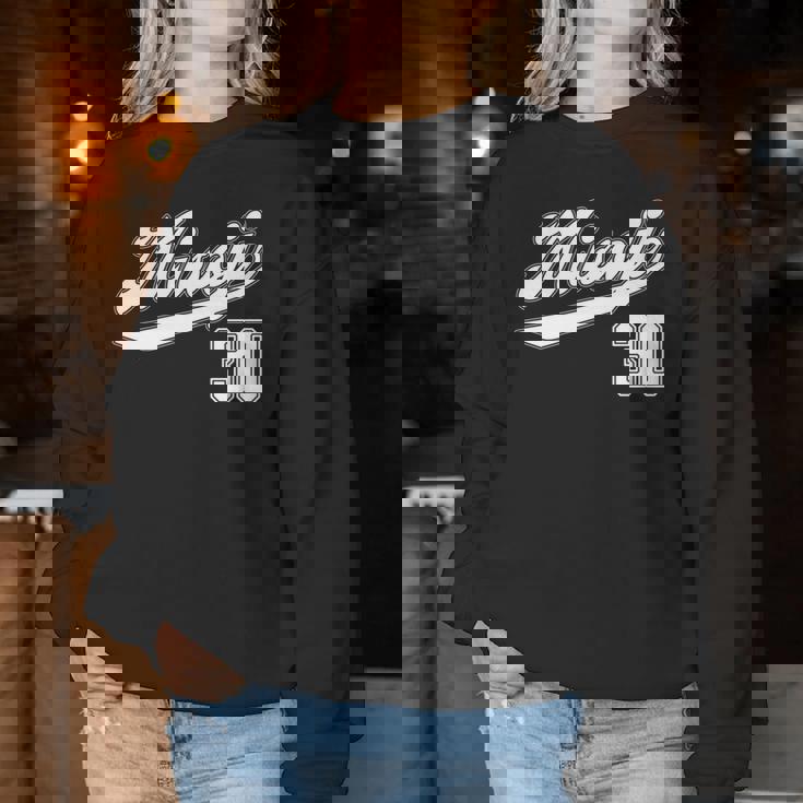 30 歳 誕生日 三十路 祝い 30歳 30才 お祝い 男性 女性 アラサー 贈り物 野球 ユニフォーム 長袖tシャツ レディーススウェットシャツ 面白い贈り物