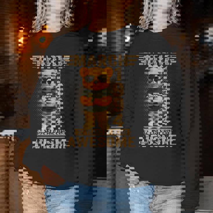 32歳 1994年3月 テディベア 32歳 誕生日 男性 女性 レディーススウェットシャツ 面白い贈り物