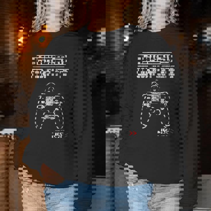 50歳の誕生日プレゼント Level 50 Complete 贈り物 父 母 男性用、女性用 レディーススウェットシャツ 面白い贈り物