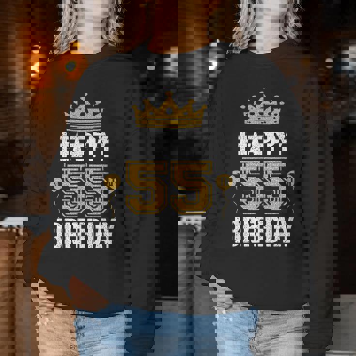 55歳の男性と女性のためのhappy 5Th Birthdayアイデア レディーススウェットシャツ 面白い贈り物