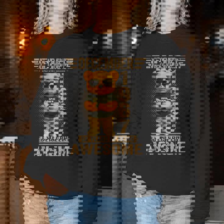 58歳 1967年12月 テディベア 58歳 誕生日 男性 女性 レディーススウェットシャツ 面白い贈り物