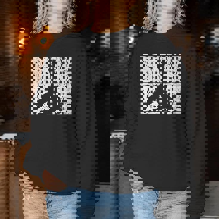 Break Dance ヒップホップ レトロ 風車 ギフト キッズ Bboy Bgirl レディーススウェットシャツ 面白い贈り物