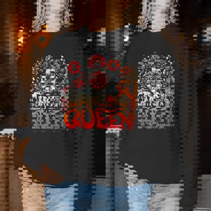 Dancing A Queen ダンシングヴィンテージ 70年代 80年代 ダンスパーティー用 レディーススウェットシャツ 面白い贈り物