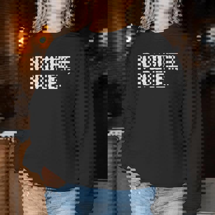 Emergency No Coffee No Life Missing Java 警告サイン レディーススウェットシャツ 面白い贈り物