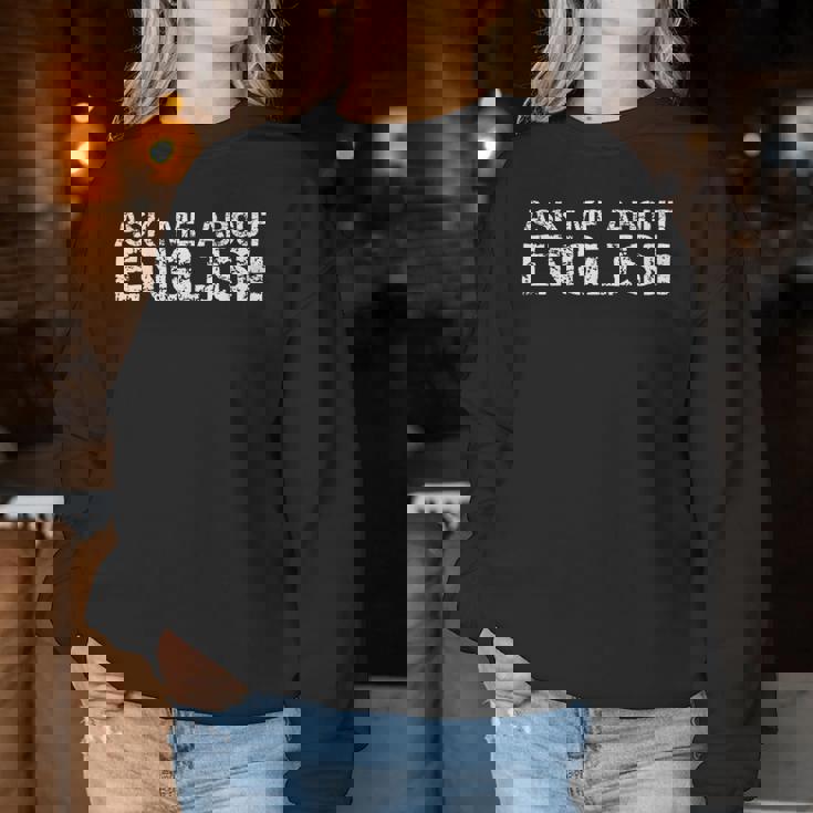 English Teacher In English Teaching Chool Quote レディーススウェットシャツ 面白い贈り物