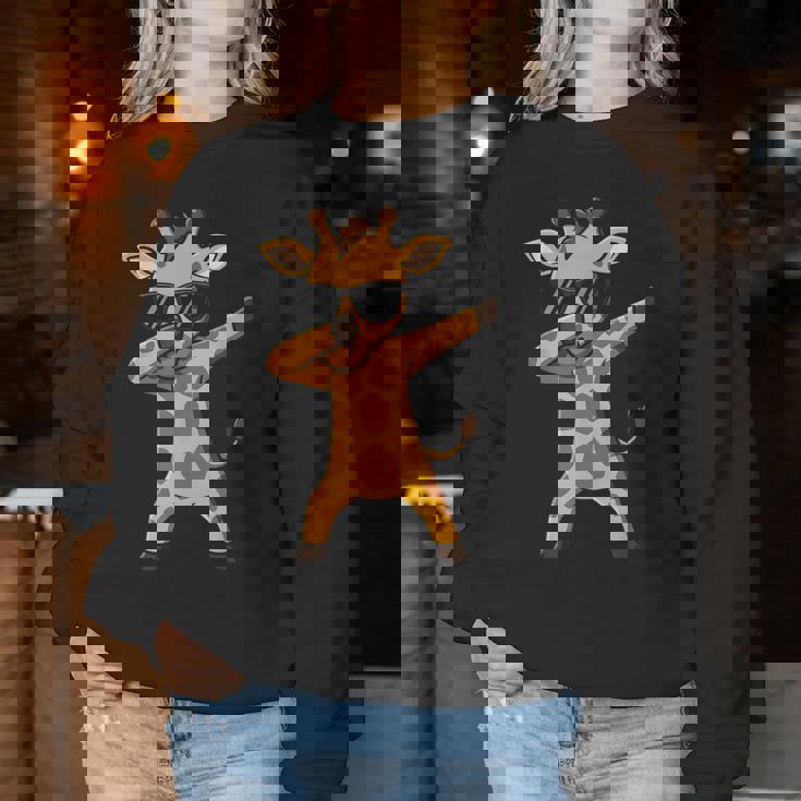 Giraffe Boys Animal Print Giraffe Print レディーススウェットシャツ 面白い贈り物