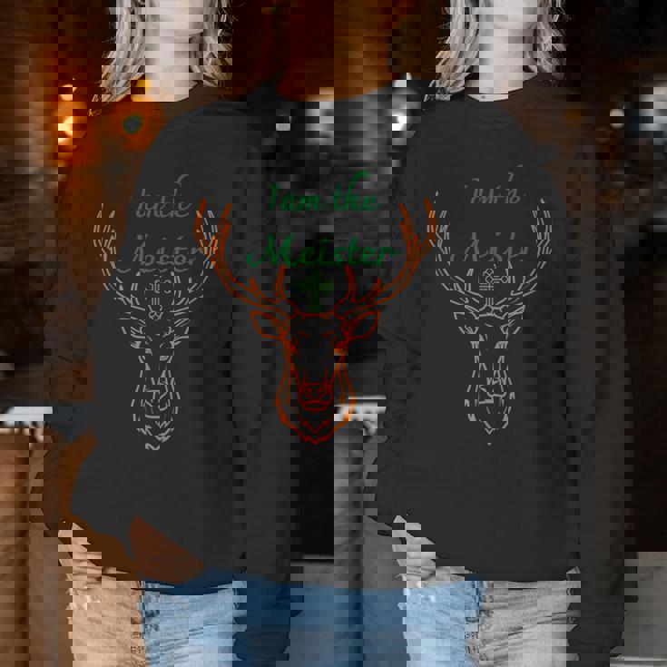 Iam Il Meister Jaegermeister Papà Mamma Cervo Women Sweatshirt Regalos divertidos